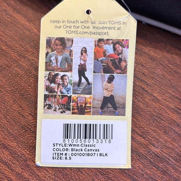 Toms Alpargata Solid Black Canvas Classic Shoe - Picture 6 of 7